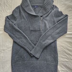 GAP Charcoal Ribbed Knit Sweater